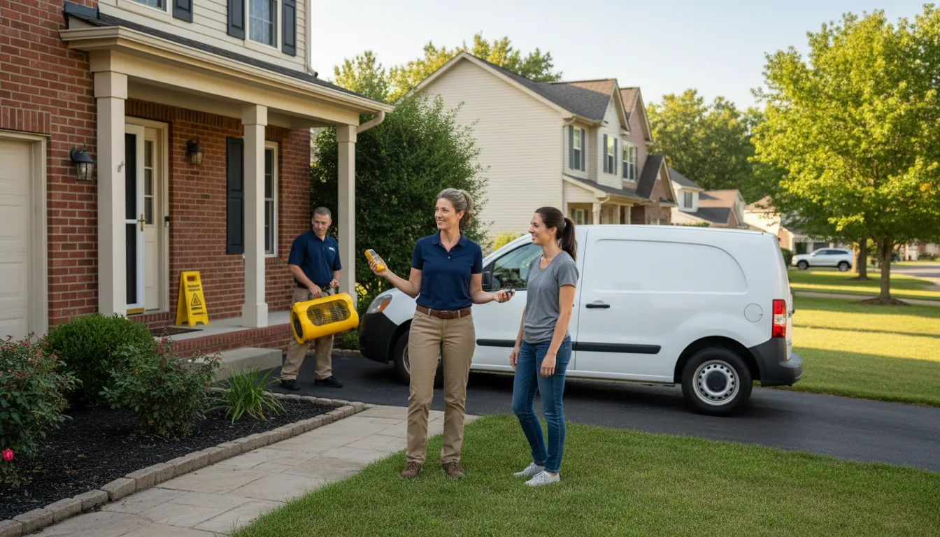 Residential water damage restoration in Powhatan, LA